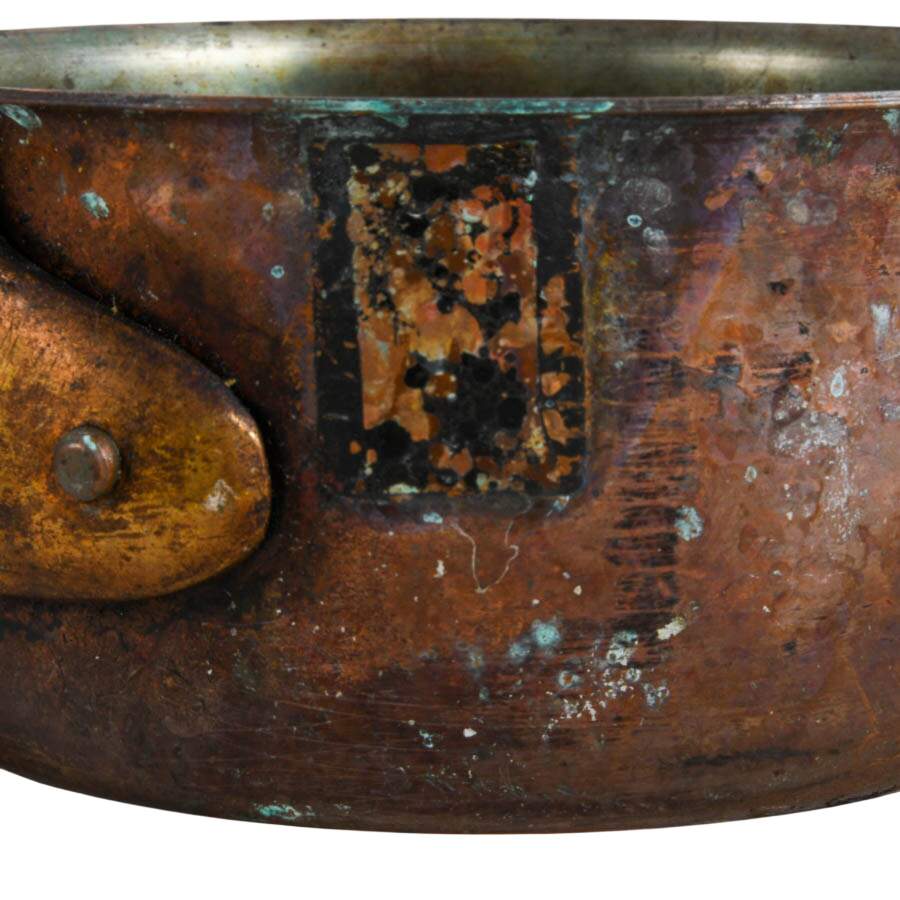 Antique Four-Piece Copper and Tin Décor Items-6