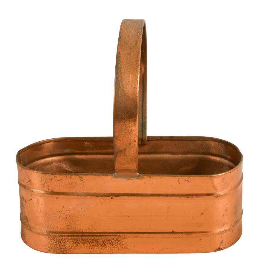 Antique Four-Piece Copper and Tin Décor Items-4