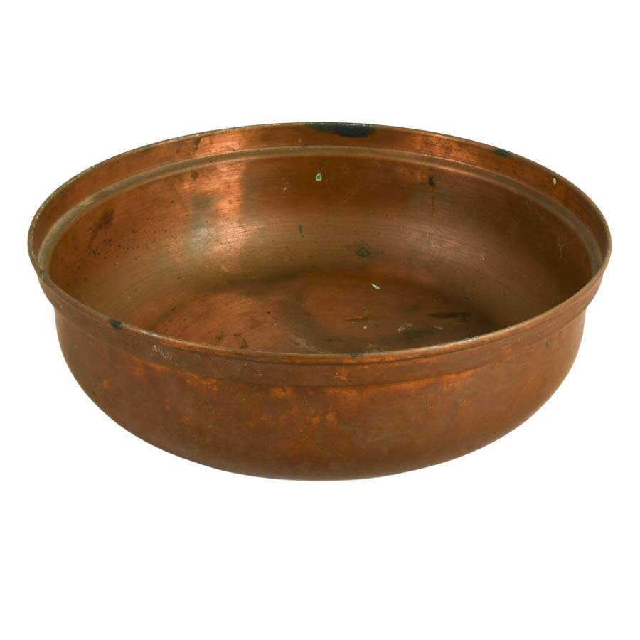 Antique Four-Piece Copper and Tin Décor Items-2
