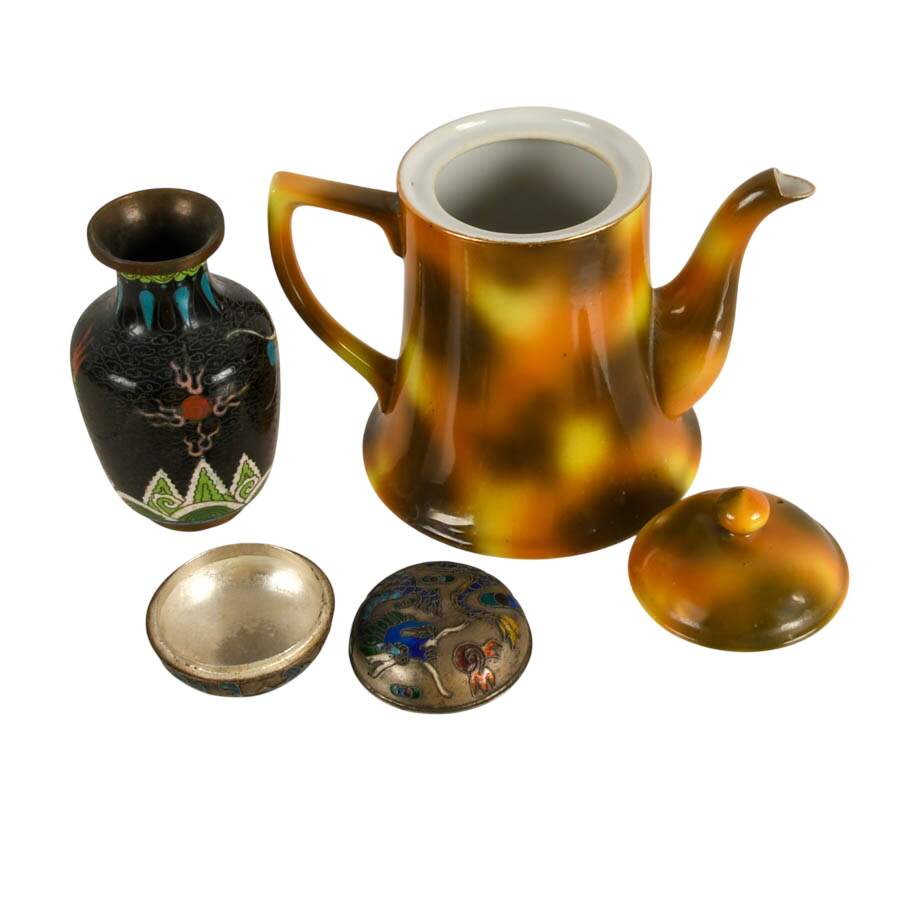 Three-Piece Asian Export Dragon Gift Set-11