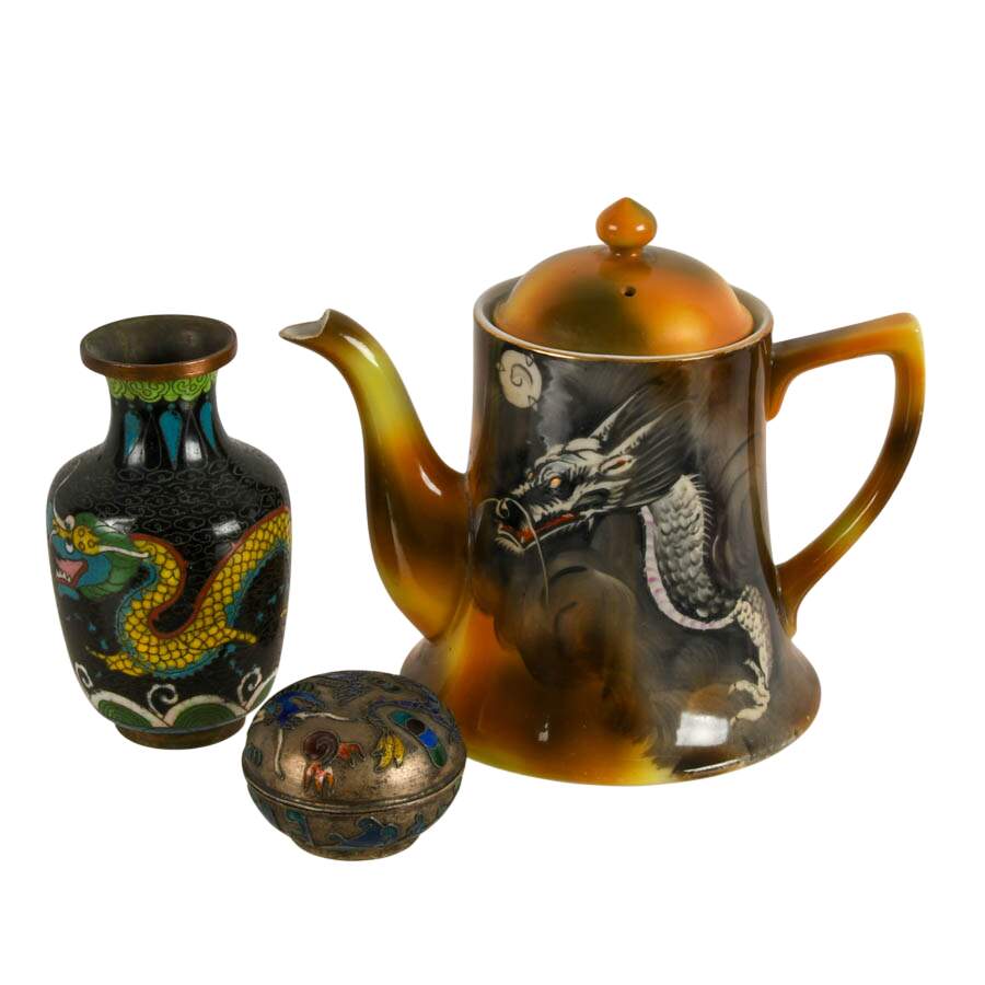 Three-Piece Asian Export Dragon Gift Set-1