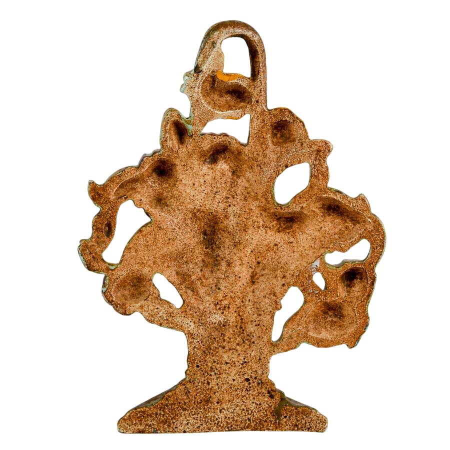 Antique Painted Iron Basket of Dahlias Doorstop-3