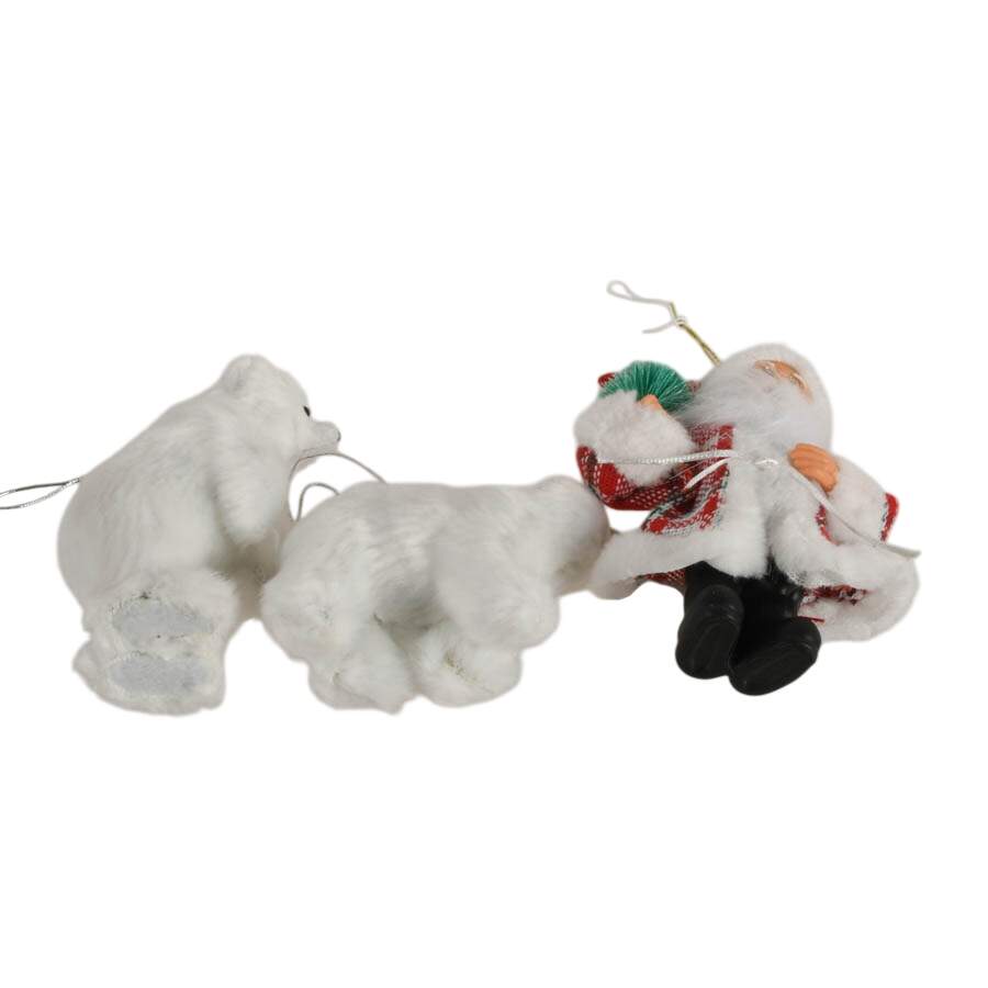 Set of Eight Santa and Bear Ornaments-5