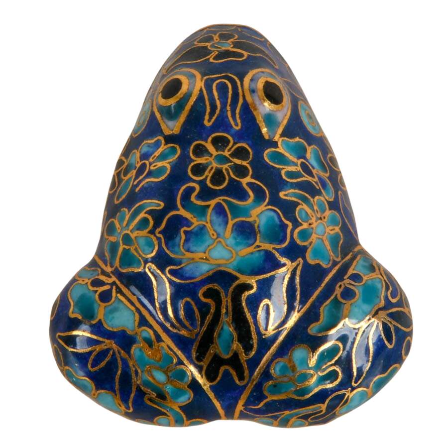 Two-Piece Chinese Brass Cloisonné Pieces-5