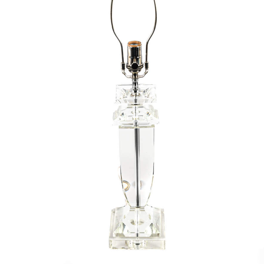 Mid-Century Modern-Style Lucite Table Lamp-3