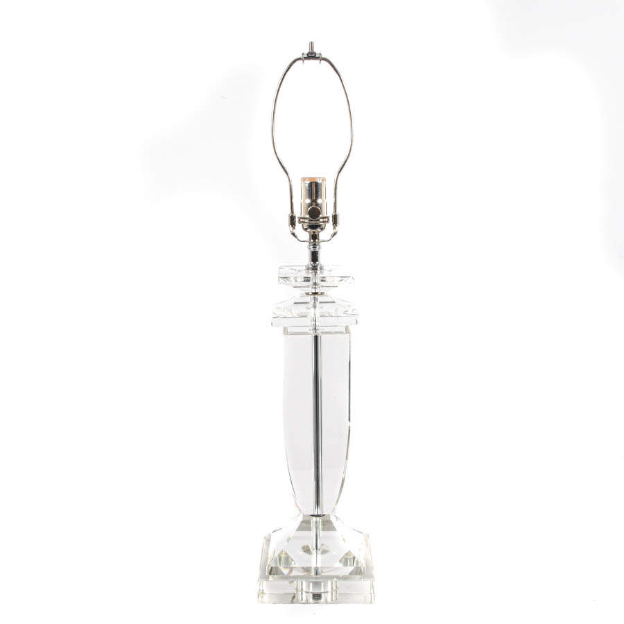 Mid-Century Modern-Style Lucite Table Lamp-1