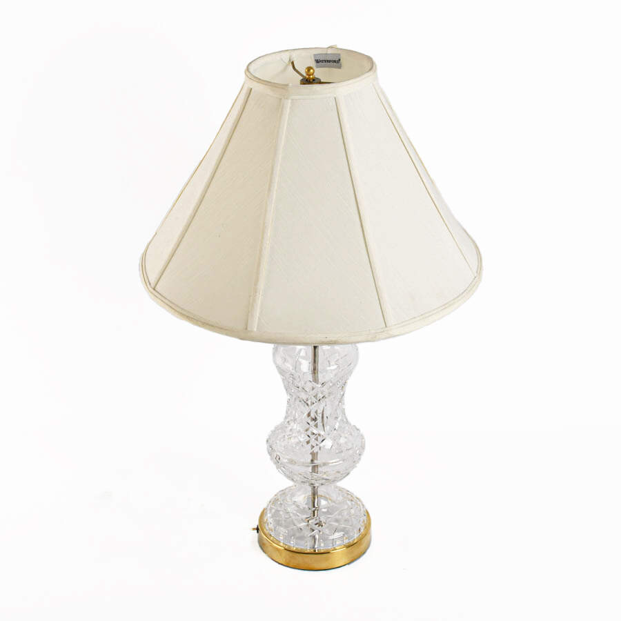 Brass and Crystal Table Lamp-1