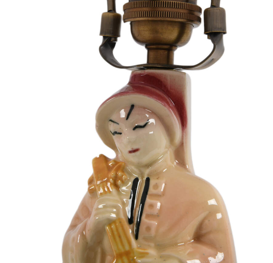 Pair of Mid-Century Asian Figural Table Lamps-3
