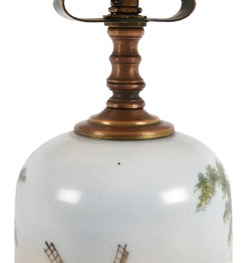 Porcelain Hand-Painted Landscape View Table Lamp-3