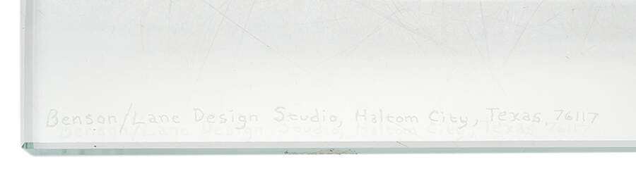 Benson/Lane Design Studio Etched Glass Table Lamp-4