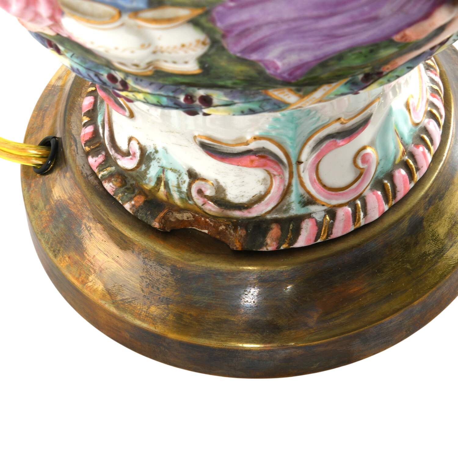 Antique Converted Capodimonte Vase Table Lamp-2