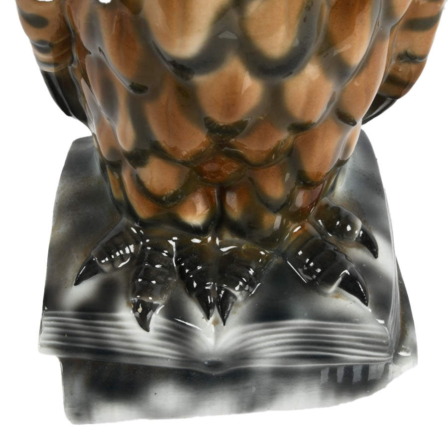 Mid-Century Modern Ceramic Owl Table Lamp-6
