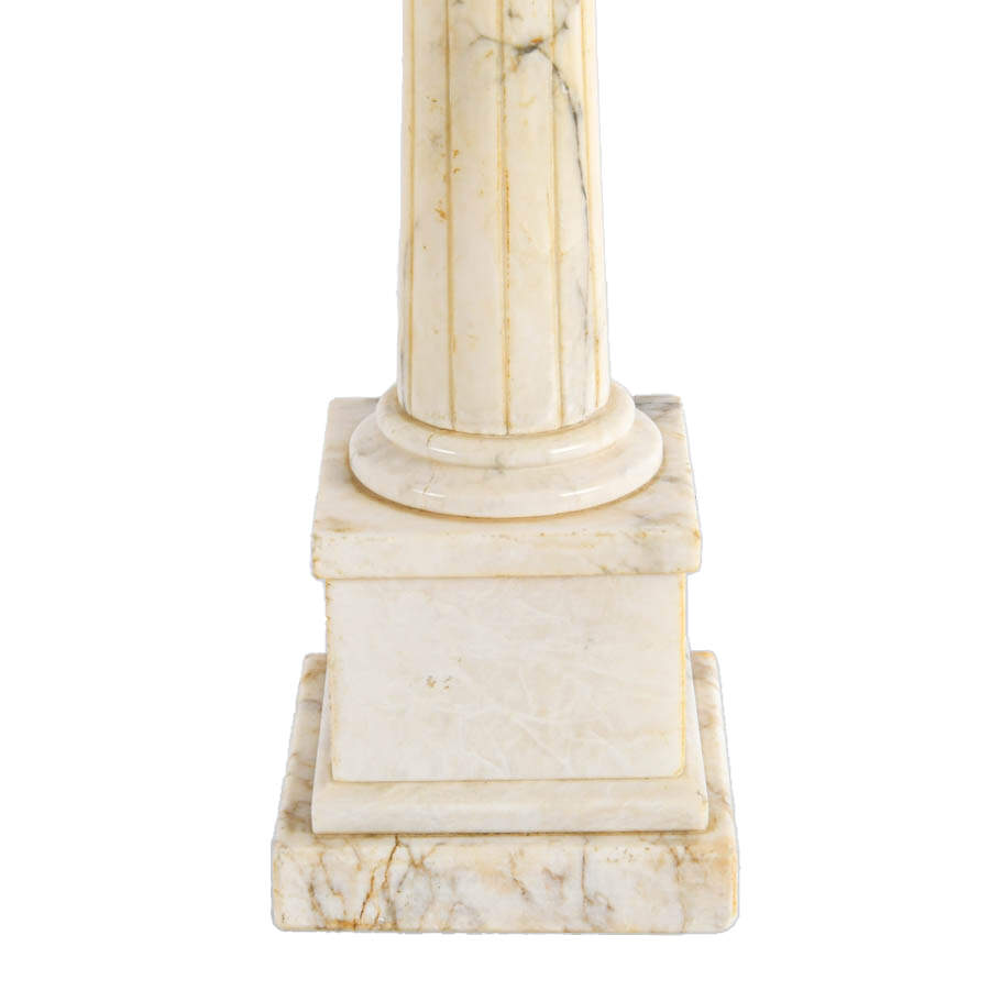 Pair of Corinthian-Style Marble Table Lamps-4