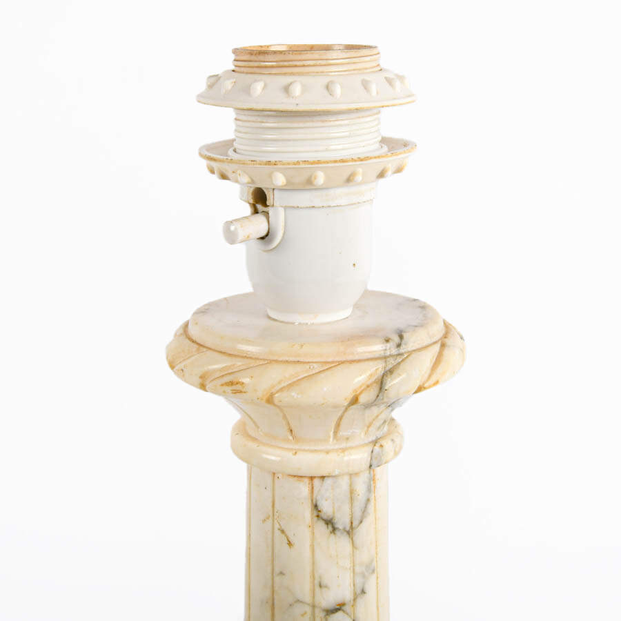 Pair of Corinthian-Style Marble Table Lamps-3