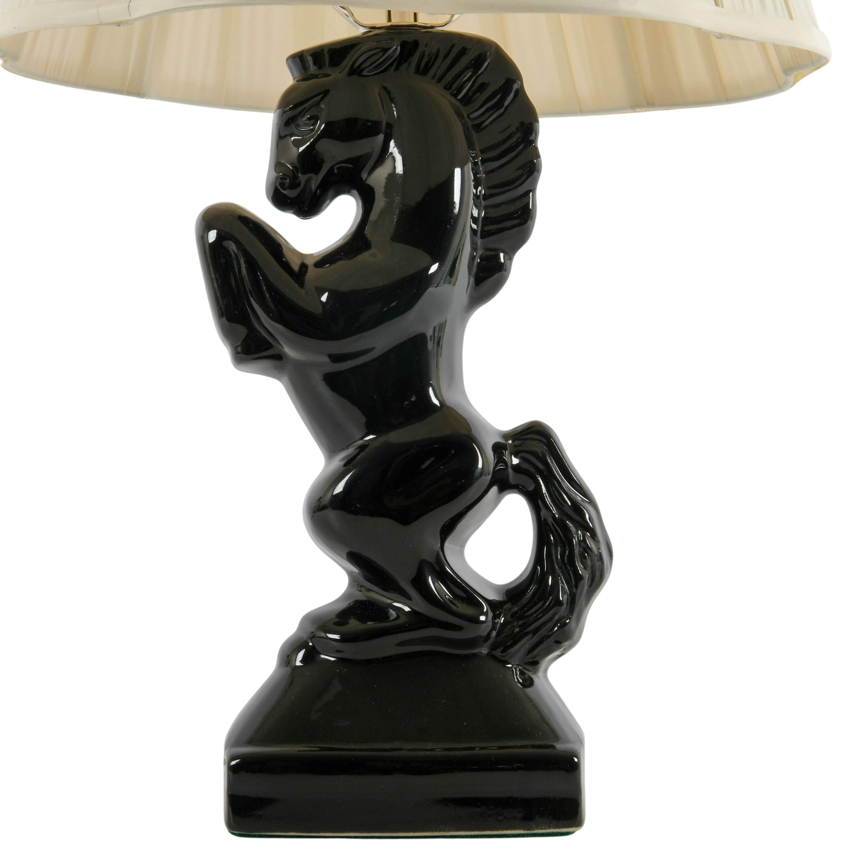 Mid-Century Modern Ceramic Horse TV Table Lamp-3