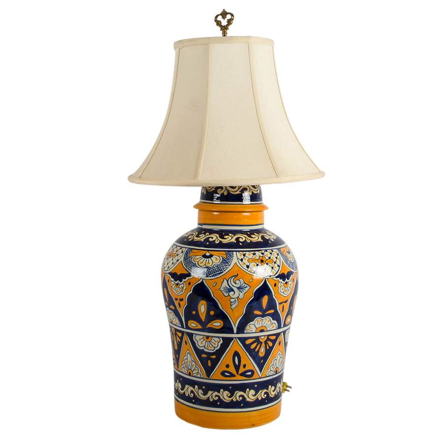 Oversized Mexican Ginger Jar Table Lamp-1