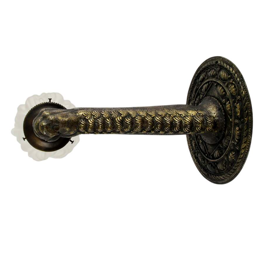 Ornate Cast Iron Figural Hand Form Wall Sconce-5