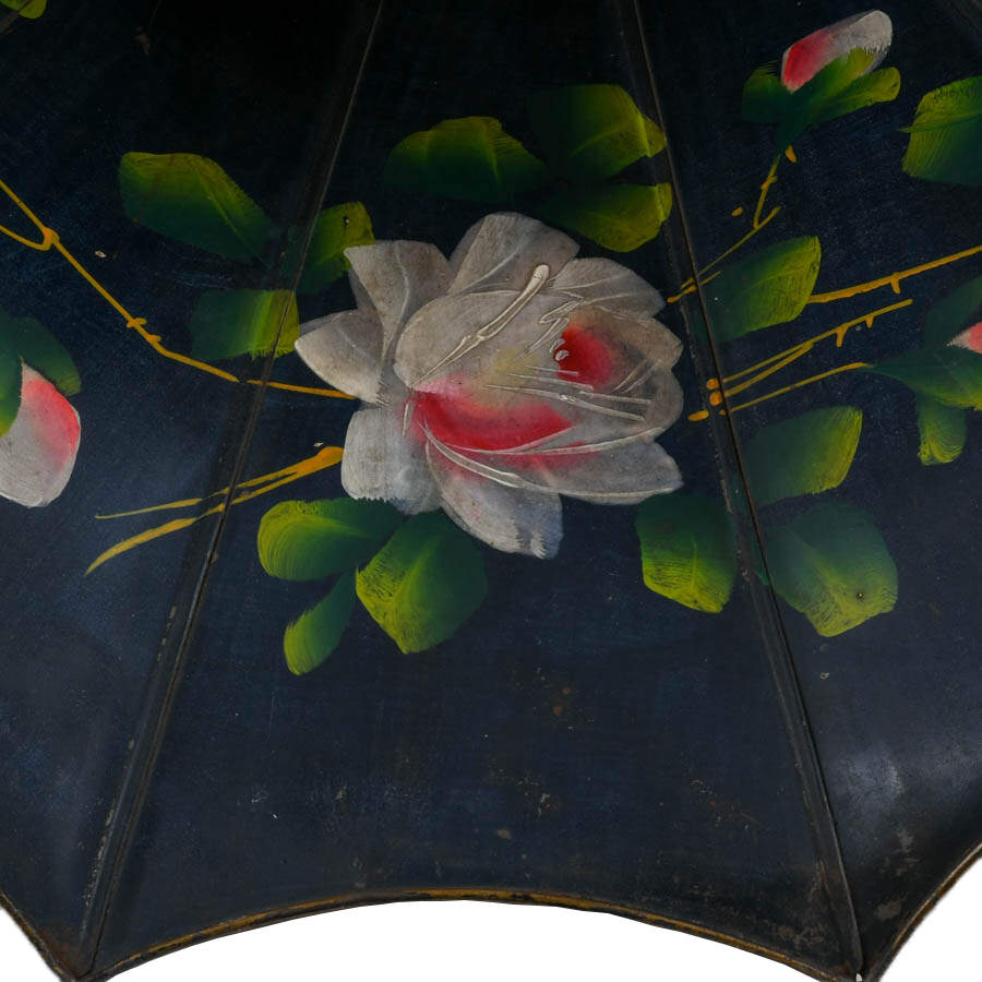 Antique Morning Glory Phonograph Horn by Tea Tray Co.-2