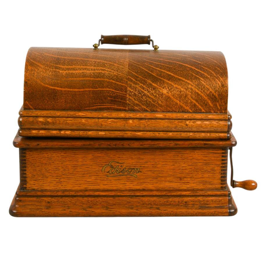 Antique Edison Cylinder Phonograph-13