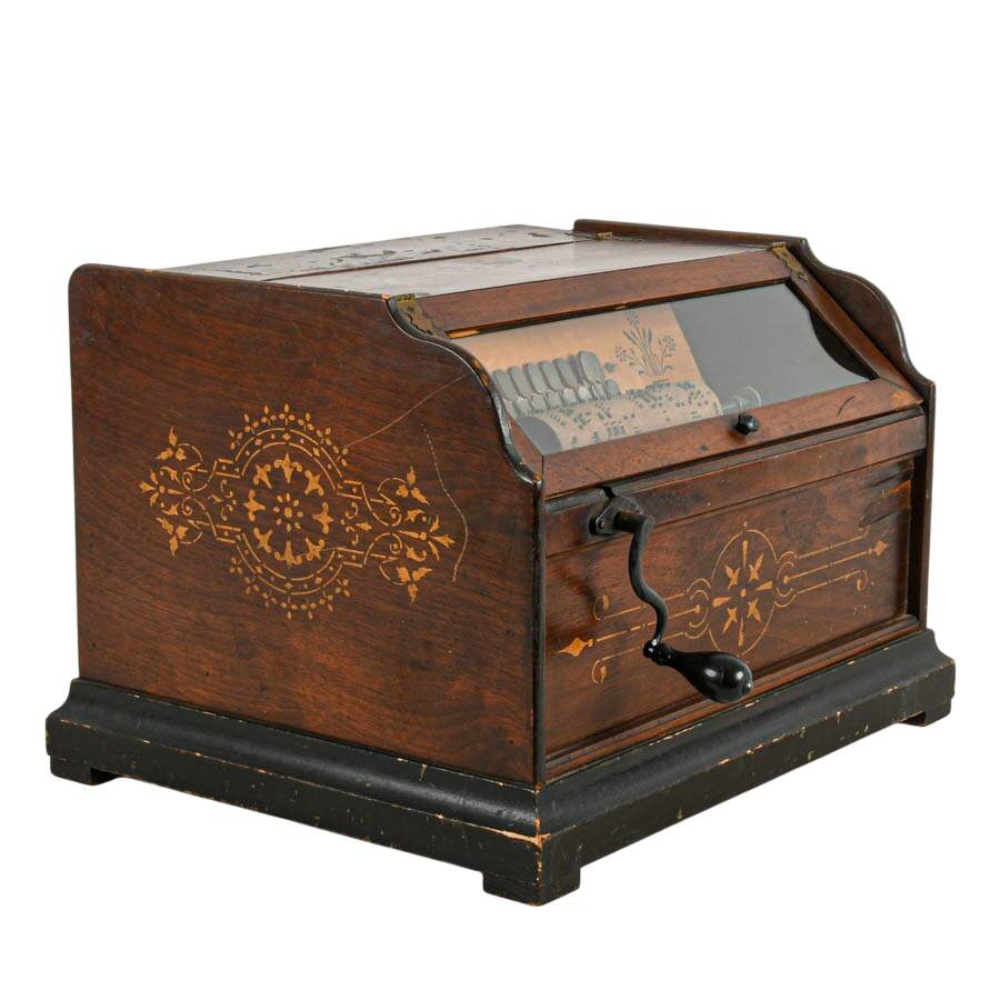 Antique Autophone Company Concert Roller Organ with 10 Rollers-6