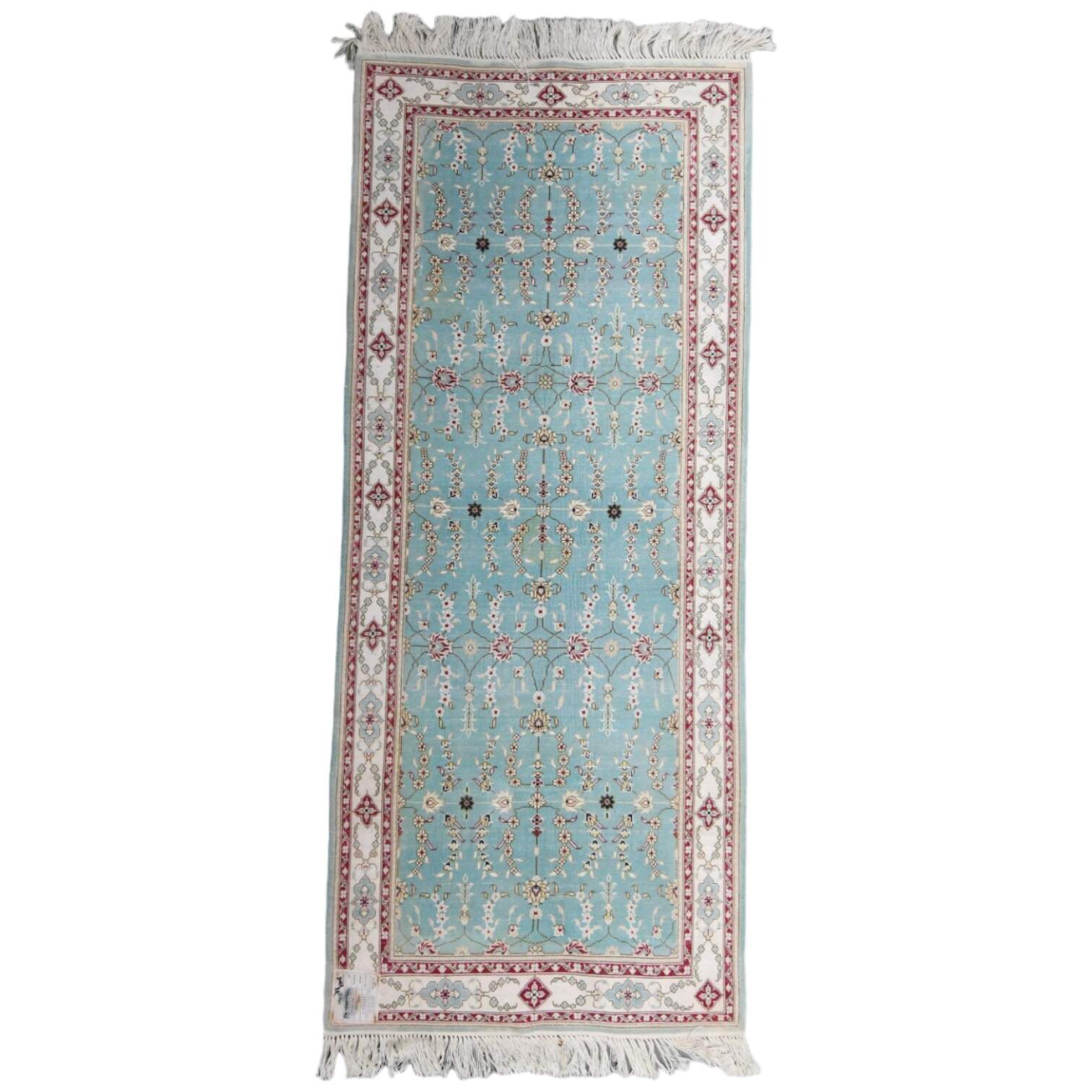Turkish Ada Handicraft Center Plush Pinks Mercerized Cotton Runner Rug-2