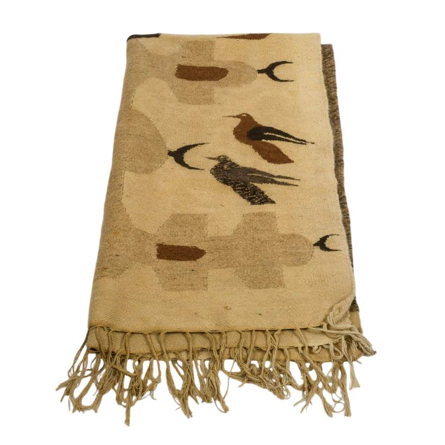 Handwoven Pictorial Navajo Wool Rug-3
