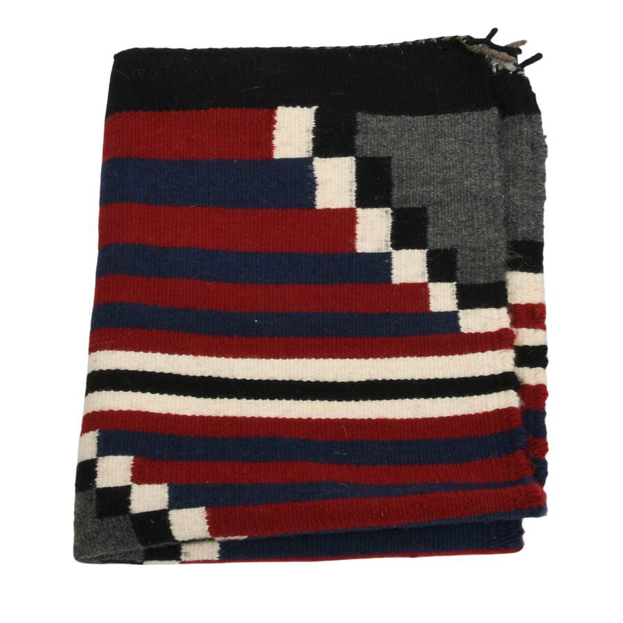 Handwoven by Bernice Cap Wool Third Phase Chief Navajo Rug-3