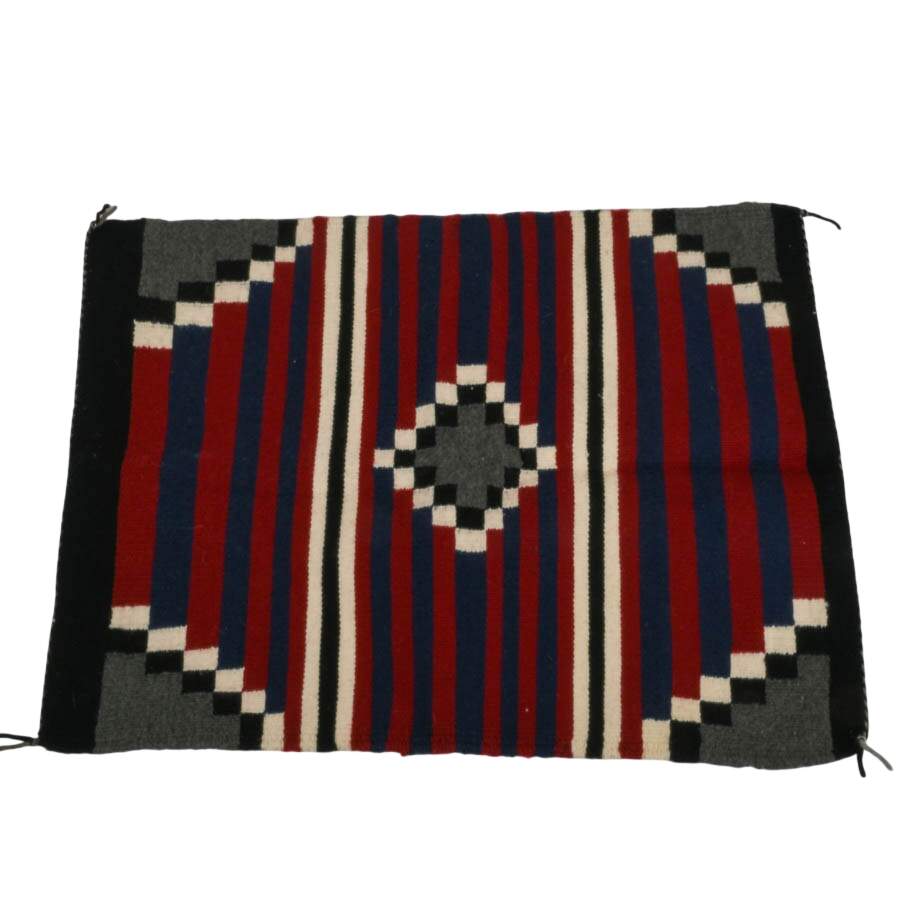 Handwoven by Bernice Cap Wool Third Phase Chief Navajo Rug-1