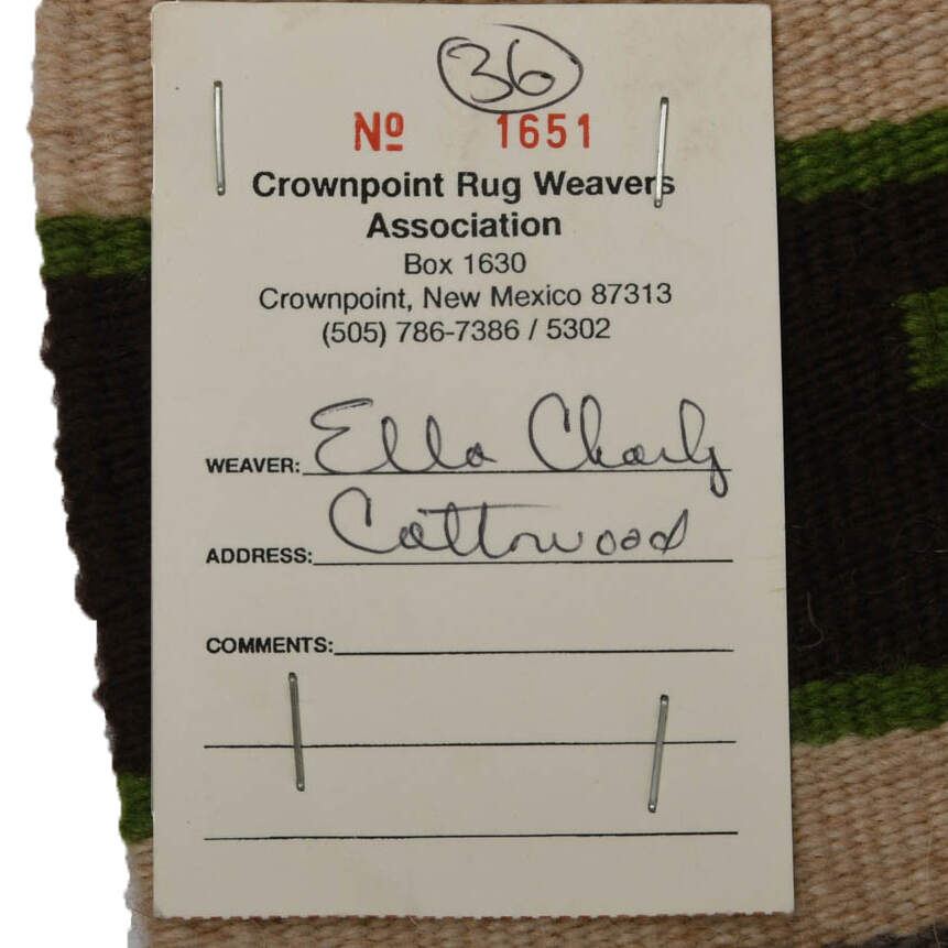 Handwoven by Ella Charly Cottonwood Wool Pictorial Landscape Navajo Rug-5