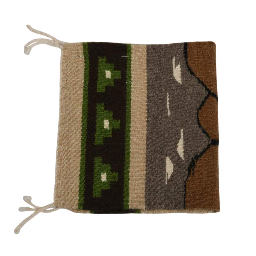 Handwoven by Ella Charly Cottonwood Wool Pictorial Landscape Navajo Rug-3