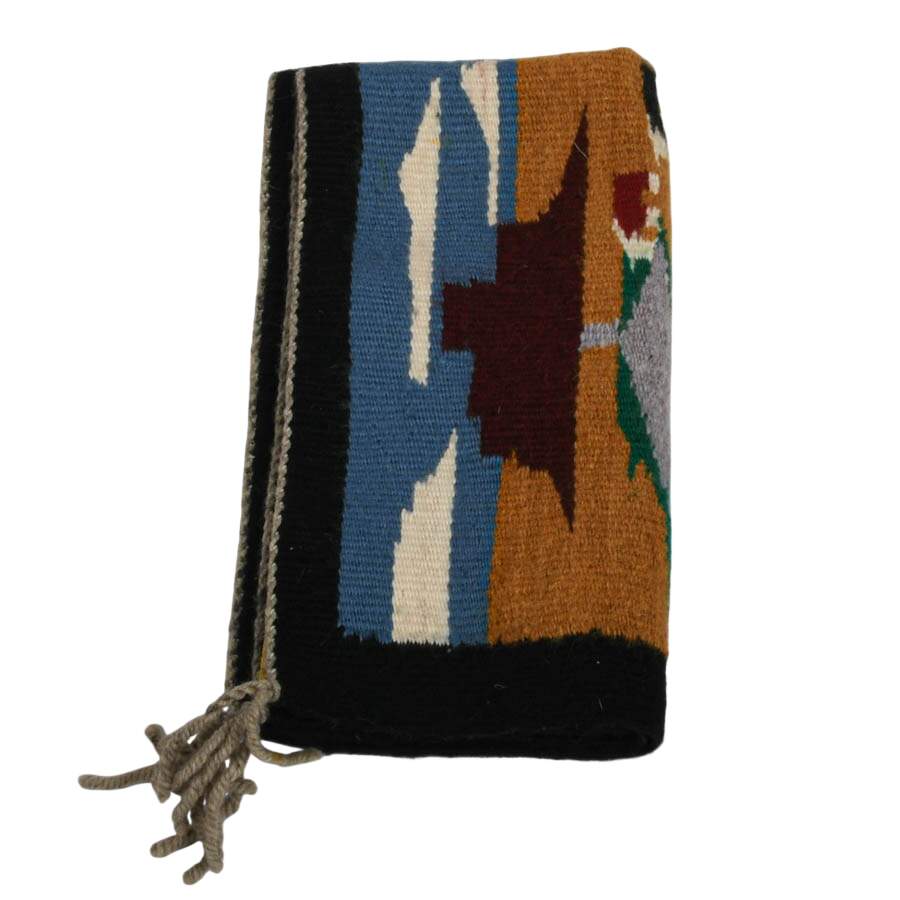 Handwoven by Ella Mae Kage Wool Pictorial Farm Navajo Rug-3