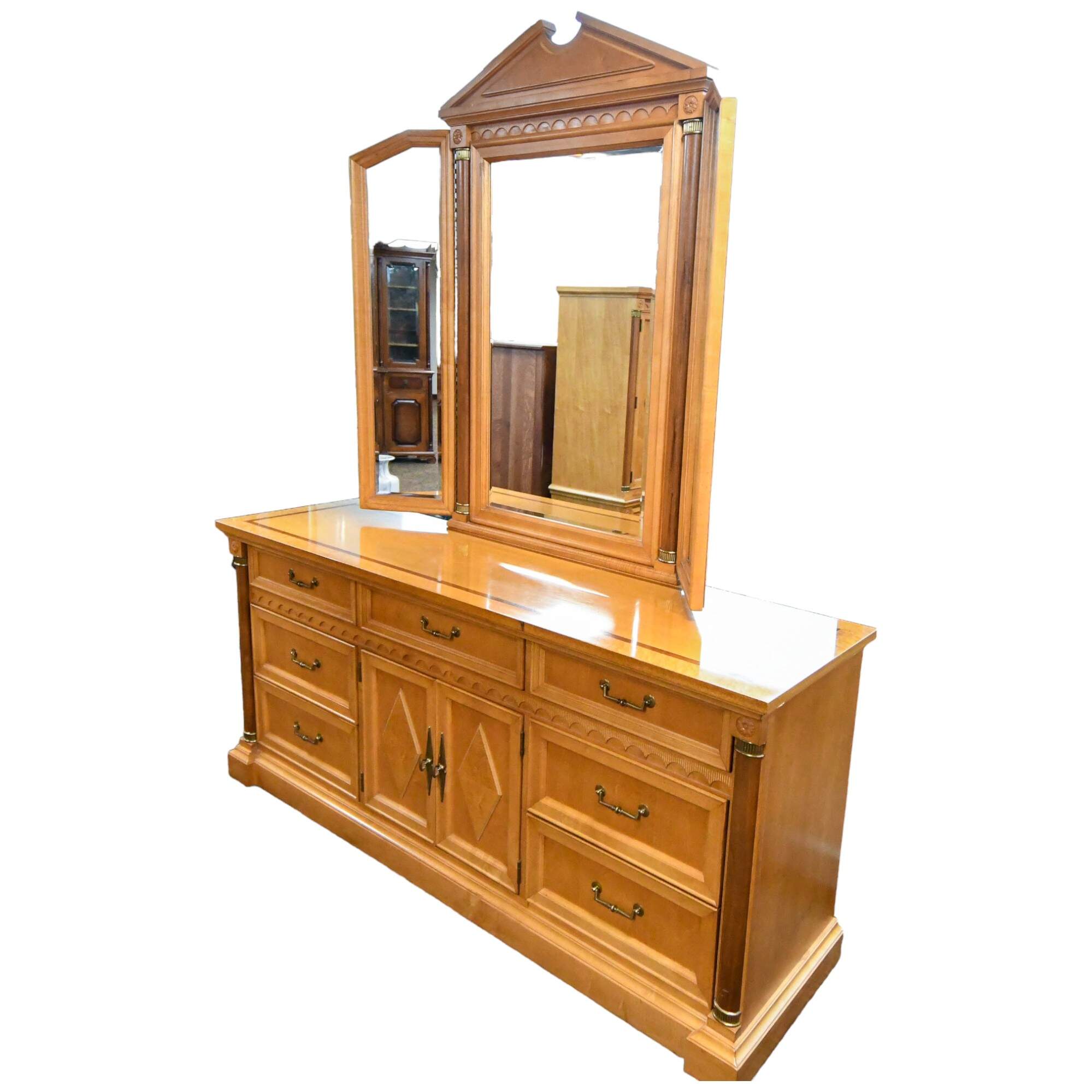 Vintage Stanley Furniture Art Deco Style 6-Piece Bedroom Set-11