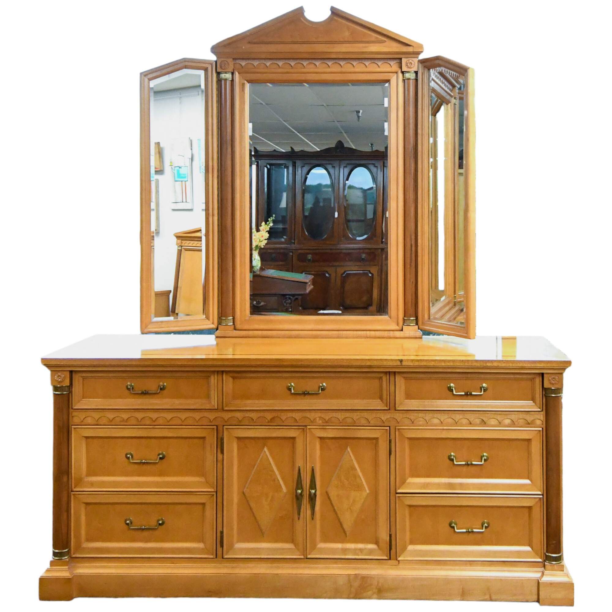 Vintage Stanley Furniture Art Deco Style 6-Piece Bedroom Set-9