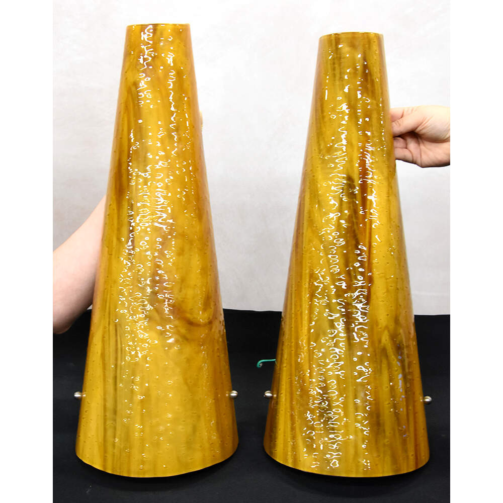 Tech Lighting Larkspur Wall Sconces in Beach Amber Glass-1