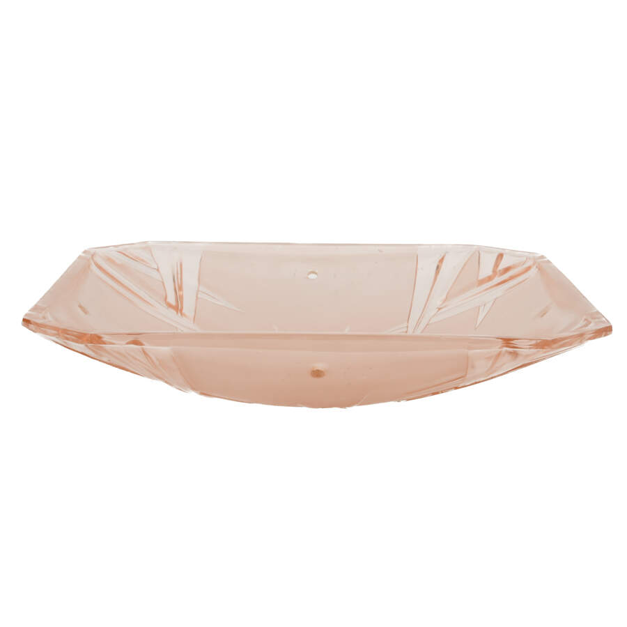 Art Deco Frosted Pink Hanging Ceiling Light-2
