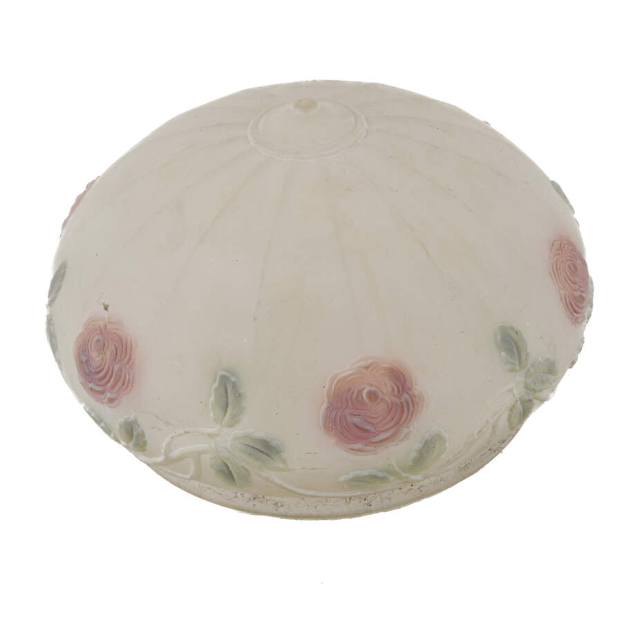 Frosted and Floral Inverted Glass Dome Ceiling Shade-3