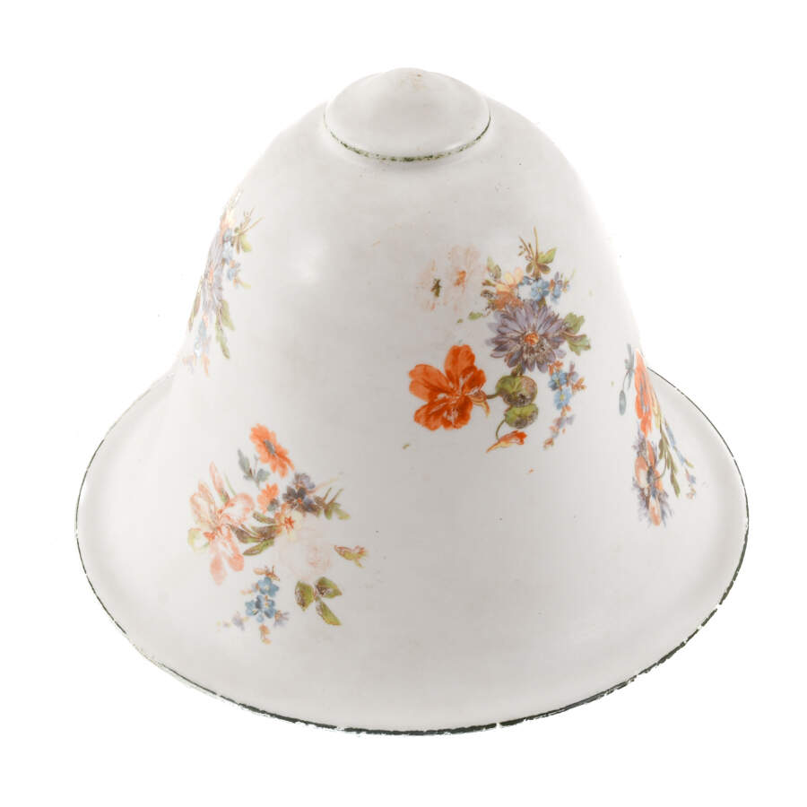 Dresden Flowers Custard Glass Bell Lamp Shade-2