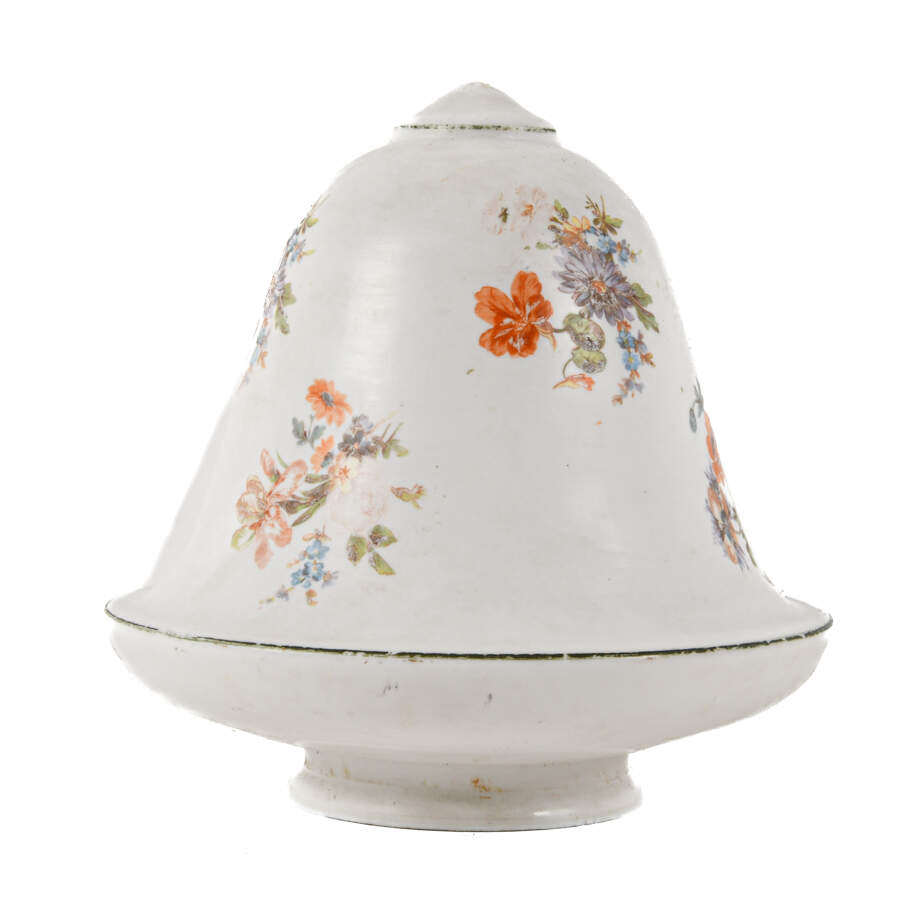 Dresden Flowers Custard Glass Bell Lamp Shade-1