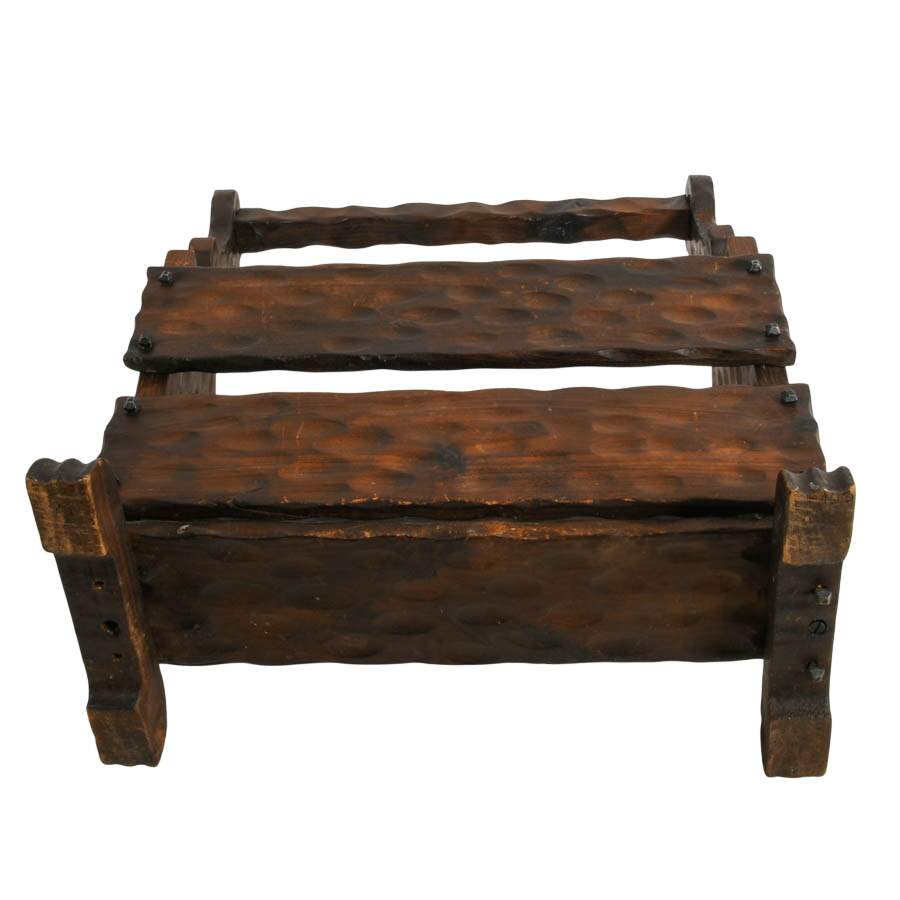 Antique Black Forest Wood Magazine Stand-8