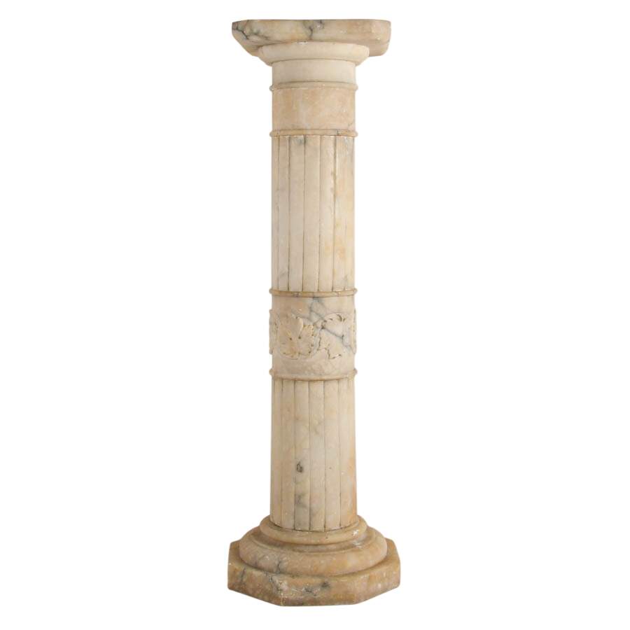 Antique Grand Tour Italian Alabaster Column-1