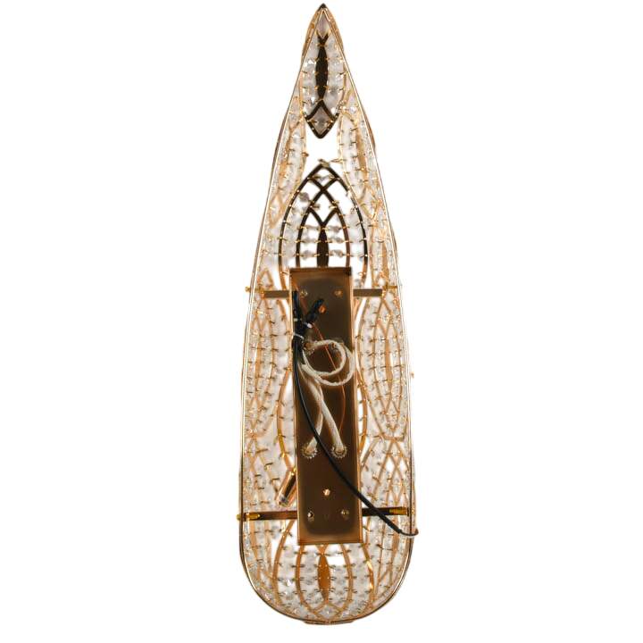 Steel and Crystal Arabesque Wall Lamp from VGnewtrend-8