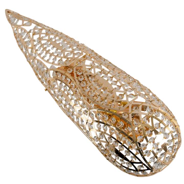 Steel and Crystal Arabesque Wall Lamp from VGnewtrend-6