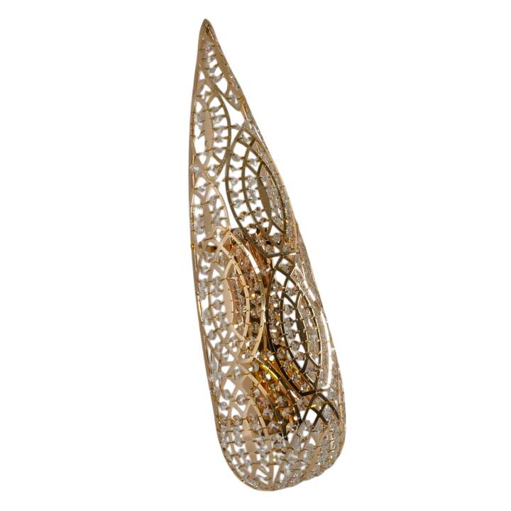 Steel and Crystal Arabesque Wall Lamp from VGnewtrend-5