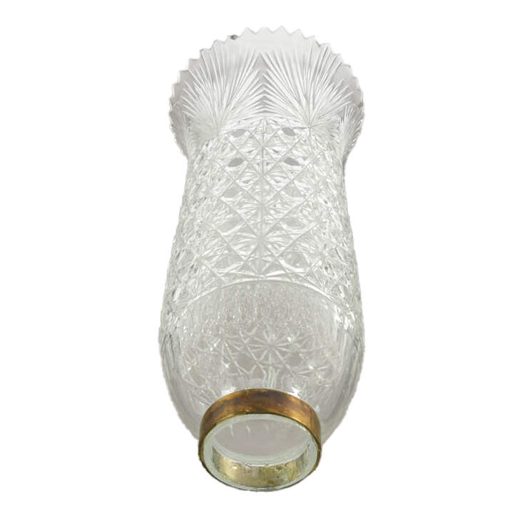 Brass Candle Wall Sconce with Glass Hurricane Shade-2