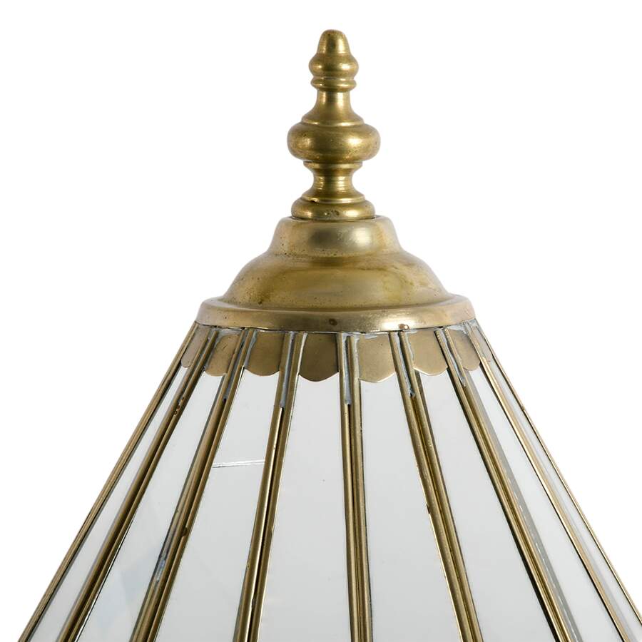 Mid-Century Modern Glass and Silver Metal Dome-2