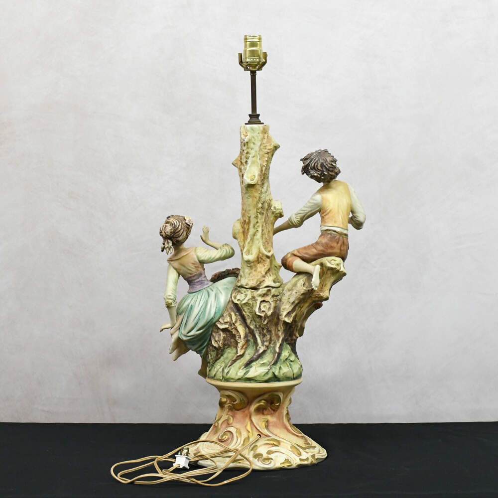 Capodimonte-Style Italian Porcelain Table Lamp-4