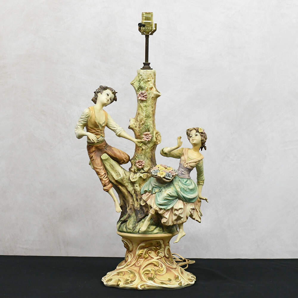 Capodimonte-Style Italian Porcelain Table Lamp-1