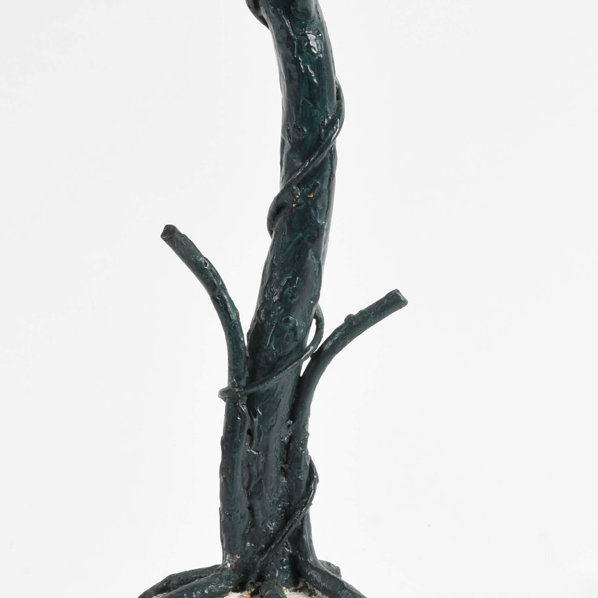 Pair of Concrete and Metal Branch Table Lamps with Matching Shades-9