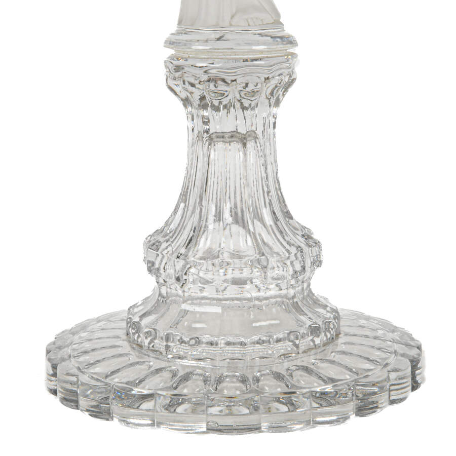 Frosted Crystal Goddess Lamp with Gold Accents-5