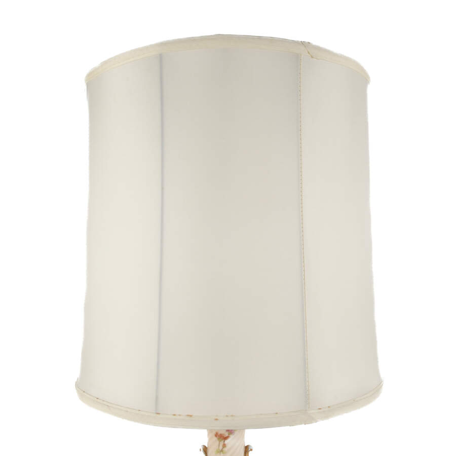 Royal Rodolstradt Two Handled Gilt Floral Lamp with Shade-2